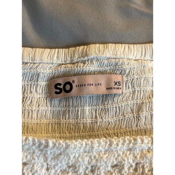 SO goods for life flutter sleeve white crochet dress junior size XS NWT‎ - Picture 5 of 8